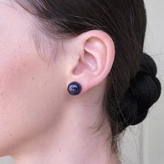 Bông Tai Ngọc Trai Nụ Lông Công 11-12mm Chuôi Bạc Ý s925 Thời Trang MADAME HIEN PEARLS Cho Nữ