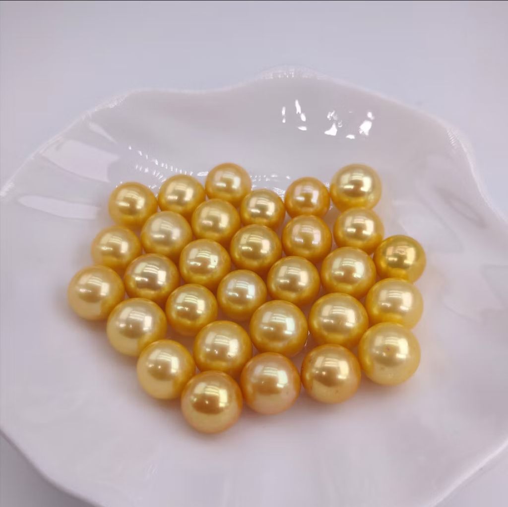 Hạt Ngọc Trai Vàng Tự Nhiên 12mm VIP Cao Cấp MADAME HIEN PEARLS HT006