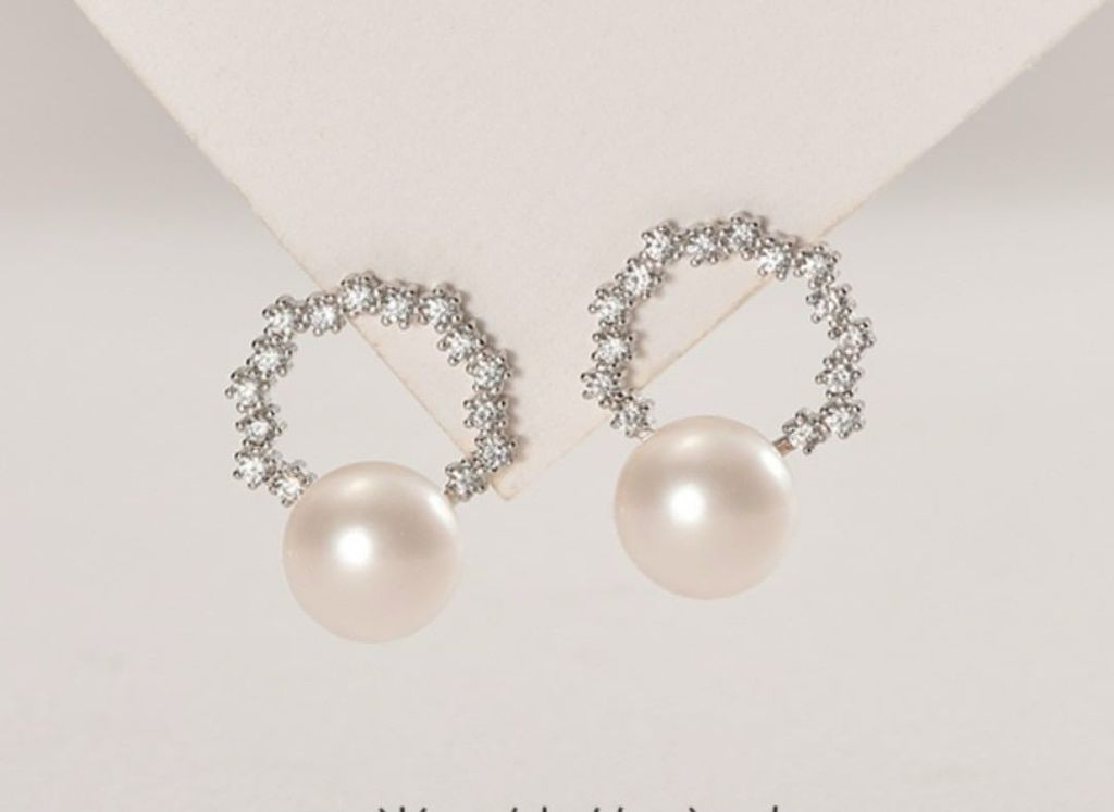 Bông Tai Ngọc Trai Vintage MADAME HIEN PEARLS Mạ Bạc 925 Đính Ngọc Trai Phong Cách Hàn Quốc BTN007