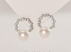 Bông Tai Ngọc Trai Vintage MADAME HIEN PEARLS Mạ Bạc 925 Đính Ngọc Trai Phong Cách Hàn Quốc BTN007