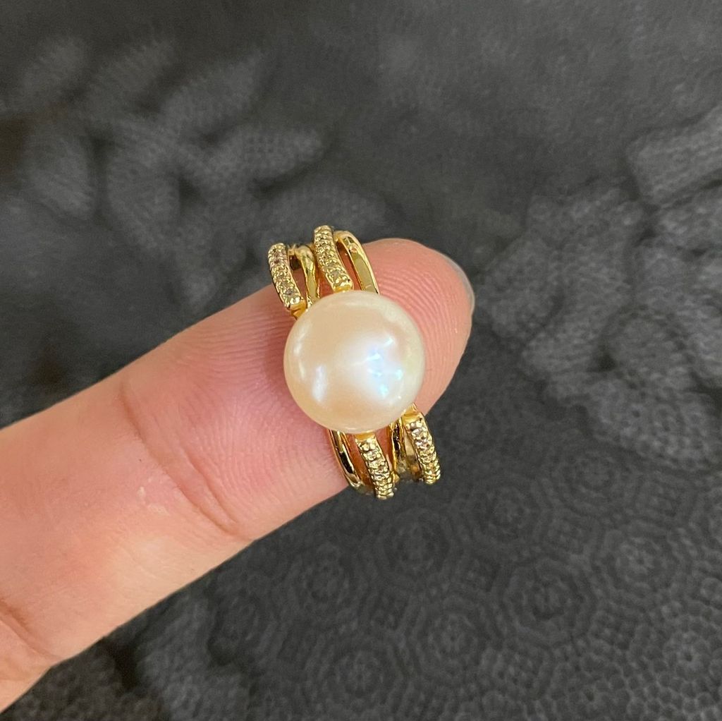 Nhẫn Ngọc Trai Thật Tự Nhiên MADAME HIEN PEARLS Nhẫn Đại Gia Sang Trọng Nam Nữ NN066