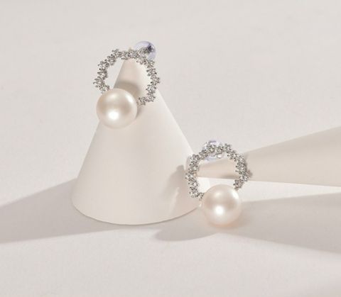 Bông Tai Ngọc Trai Vintage MADAME HIEN PEARLS Mạ Bạc 925 Đính Ngọc Trai Phong Cách Hàn Quốc BTN007