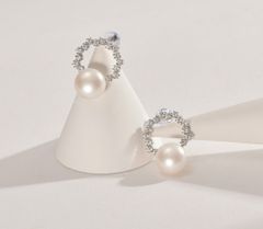 Bông Tai Ngọc Trai Vintage MADAME HIEN PEARLS Mạ Bạc 925 Đính Ngọc Trai Phong Cách Hàn Quốc BTN007