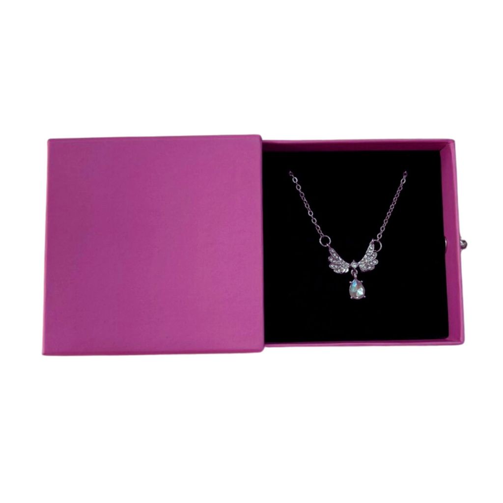 Hộp đựng trang sức màu Hồng dễ thương 8,5cm x 8,5cm x 3,5cm MADAME HIEN PEARLS PKG002