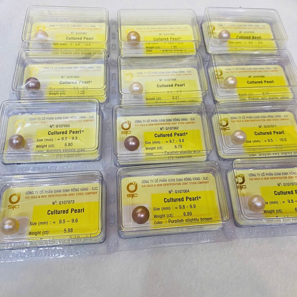 [Kèm Kiểm Định] Hạt Ngọc Trai Hồng Tím Pastel Tự Nhiên 9-10mm AAA MADAME HIEN PEARLS HT012
