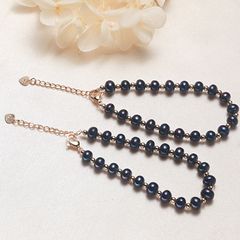 Vòng Tay Ngọc Trai Đen Huyền Bí MADAME HIEN PEARLS Khoá Điều Chỉnh Kích Thước Thời Trang VTT042