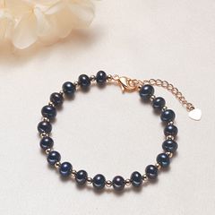 Vòng Tay Ngọc Trai Đen Huyền Bí MADAME HIEN PEARLS Khoá Điều Chỉnh Kích Thước Thời Trang VTT042