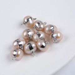 Hạt Ngọc Trai Tự Nhiên Nhiều Hình Dạng cẩn kim loại làm DIY Móc Vòng Tay, Vòng Cổ Nữ Trang PKM001S