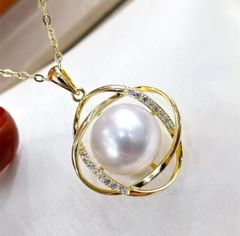Mặt Dây Chuyền Ngọc Trai Nước Ngọt Tự Nhiên Bird 's Nest MADAME HIEN PEARLS Cho Nữ MN049