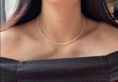 Set Bộ Trang Sức Ngọc Trai Hạt Gạo Nhí 2-3mm Khoá Cham Hạt Trai Chuông MADAME HIEN PEARLS Đáng Yêu SCG010