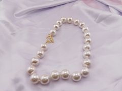 Vòng Cổ Chốt Khoá Vàng 14K Madame Hien Pearls Ngọc Trai Đá 15-16mm AAAA YM001