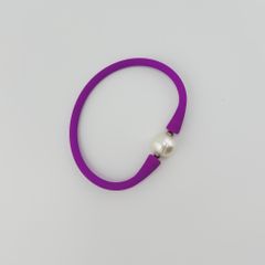 Vòng Tay Cao Su Silicone Đa Sắc Giải Trí Vui Nhộn Phối Hạt Ngọc Trai To MADAME HIEN PEARLS Unisex Nam Nữ VTT056