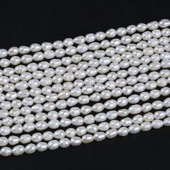 Dây Nguyên Liệu Ngọc Trai Tự Nhiên Dài 20cm Đường Kính 4.8-5.2mm DG001