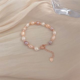 Vòng Tay Ngọc Trai Hạt Gạo Dị Giá rẻ MADAME HIEN PEARLS Freesize VTG007