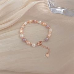 Vòng Tay Ngọc Trai Hạt Gạo Dị Giá rẻ MADAME HIEN PEARLS Freesize VTG007