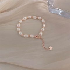 Vòng Tay Ngọc Trai Hạt Gạo Dị Giá rẻ MADAME HIEN PEARLS Freesize VTG007