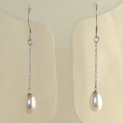 Bông Tai Bạc Ngọc Trai Tua Rua Đơn Giản 1 Hạt Ngọc Trai Giọt Nước MADAME HIEN PEARLS Tối Giản Xinh Xắn Cho Nữ BTG126