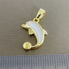 Mặt Dây Chuyền Cá Heo Đính Ngọc Trai Tự Nhiên MADAME HIEN PEARLS Dễ Thương MN047
