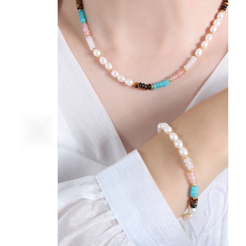 Vòng Cổ Ngọc Trai Tự Nhiên Phong Cách Âu Mỹ Bohemian Boho Unisex Nam Nữ MADAME HIEN PEARLS CG030