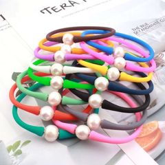 Vòng Tay Cao Su Silicone Đa Sắc Giải Trí Vui Nhộn Phối Hạt Ngọc Trai To MADAME HIEN PEARLS Unisex Nam Nữ VTT056