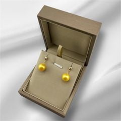Bông Tai Bạc s925 Mạ Vàng Tua Rua Giọt Nước Nhỏ Đính Ngọc Trai 10-11 mm AAA Tối Giản Tròn Đẹp Hoàn Hảo MADAME HIEN PEARLS BTT129V