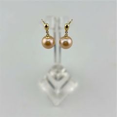Bông Tai Bạc s925 Mạ Vàng Tua Rua Giọt Nước Nhỏ Đính Ngọc Trai 10-11 mm AAA Tối Giản Tròn Đẹp Hoàn Hảo MADAME HIEN PEARLS BTT129V