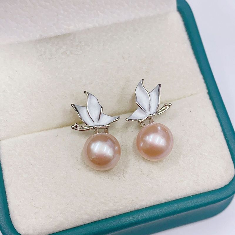 Bông Tai Ngọc Trai Kim Bạc S925 Bướm Hồ Điệp Bay Phong Cách Hàn Quốc ngọt ngào BTN024