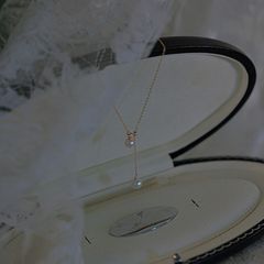 Vòng cổ Ngọc Trai Nước Ngọt Tự Nhiên 2 Hạt Tối Giản Có Thể Điều Chỉnh Kích Cỡ MT006