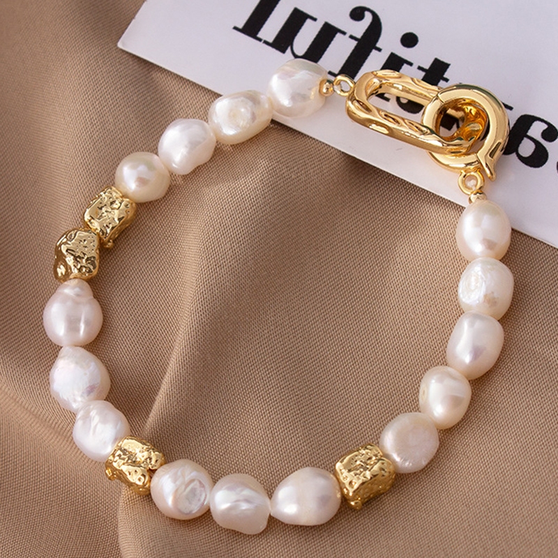 Vòng Tay Ngọc Trai Phong Cách Cá Tính Unisex Lắc tay Nam Nữ Sang Trọng Cao Cấp MADAME HIEN PEARLS VTG017