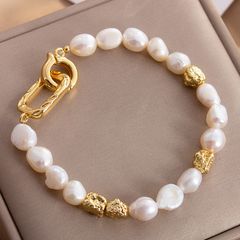 Vòng Tay Ngọc Trai Phong Cách Cá Tính Unisex Lắc tay Nam Nữ Sang Trọng Cao Cấp MADAME HIEN PEARLS VTG017