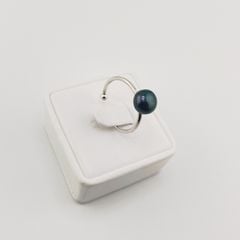 Nhẫn Ngọc Trai Tối Giản Khung Bạc Đính 1 Hạt Ngọc Trai Tự Nhiên Thời Trang NN012