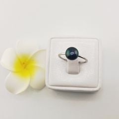 Nhẫn Ngọc Trai Tối Giản Khung Bạc Đính 1 Hạt Ngọc Trai Tự Nhiên Thời Trang NN012