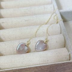 Bông Tai Ngọc Trai Tự Nhiên Thả Tua Rua Dài Đính Ngọc Trai Baroque Hình Trái Tim MADAME HIEN PEARLS Cho Nữ