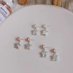 Bông Tai Ngọc Trai Tua Rua Viên Ngọc Trai Baroque Hình Ngôi Sao Star Pentagram MADAME HIEN PEARLS Cho Nữ BTB123