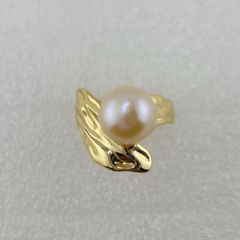 Nhẫn Ngọc Trai Tự Nhiên Khung Sóng Kim Loại Cá Tính Thời Trang Nam Nữ MADAME HIEN PEARLS NN078
