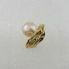 Nhẫn Ngọc Trai Tự Nhiên Khung Sóng Kim Loại Cá Tính Thời Trang Nam Nữ MADAME HIEN PEARLS NN078