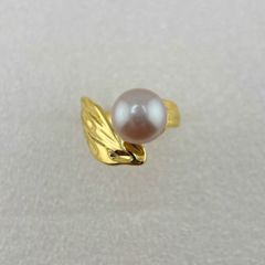 Nhẫn Ngọc Trai Tự Nhiên Khung Sóng Kim Loại Cá Tính Thời Trang Nam Nữ MADAME HIEN PEARLS NN078