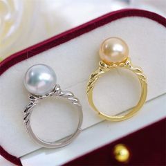 Nhẫn Ngọc Trai Tự Nhiên MADAME HIEN PEARLS Kiểu Dáng Sóng Nhẹ Cổ Điển NN072