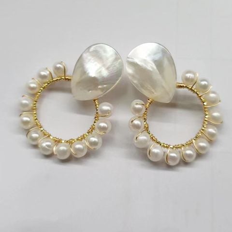 Bông Tai Ngọc Trai Tự Nhiên MADAME HIEN PEARLS Phong Cách Sành Điệu Thời Trang Cao Cấp Pháp