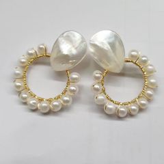 Bông Tai Ngọc Trai Tự Nhiên MADAME HIEN PEARLS Phong Cách Sành Điệu Thời Trang Cao Cấp Pháp BTT055