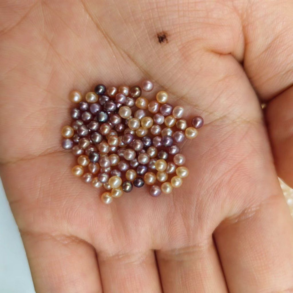 Ngọc Bồi Táng Hạt Ngọc Trai Tự Nhiên Nhỏ 1-2mm, không khoan lỗ HN001