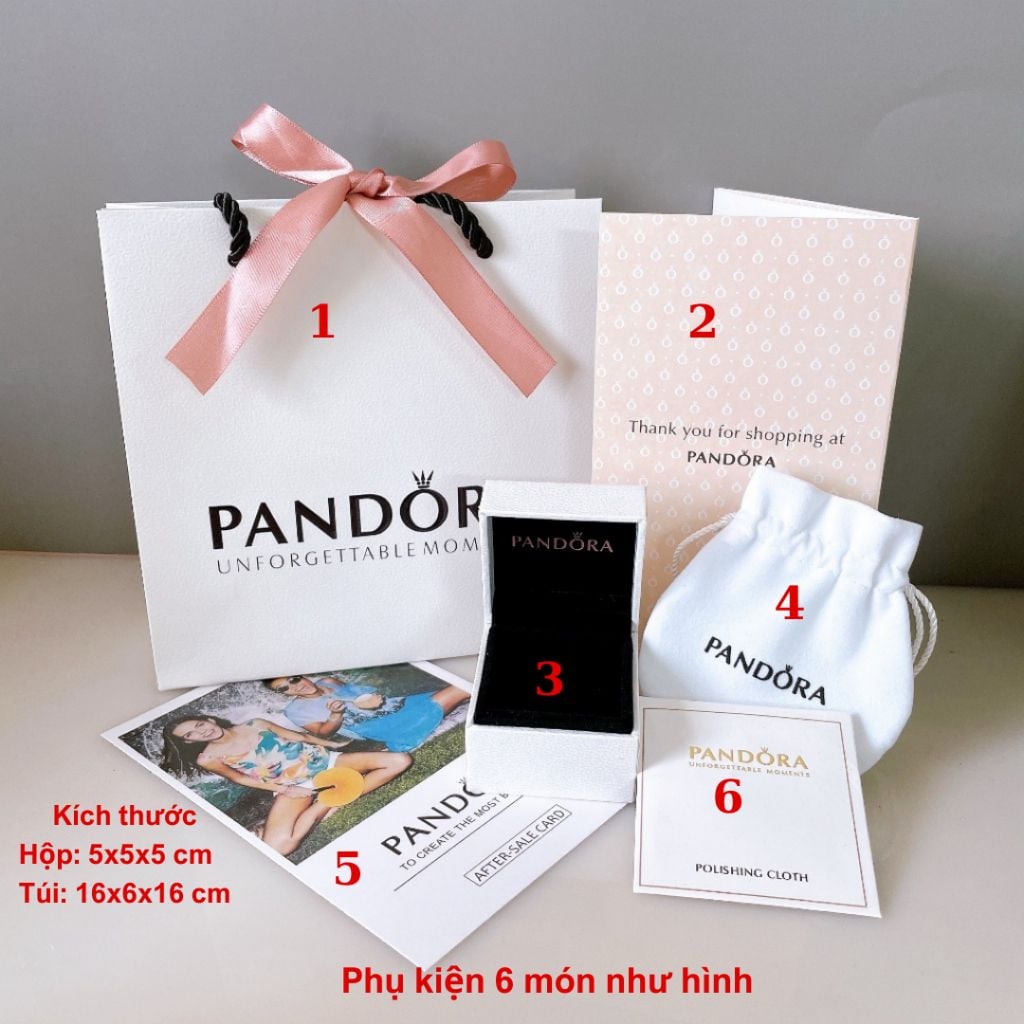 Bộ hộp đựng quà tặng trang sức vòng cổ, vòng tay, nhẫn Chuẩn hãng Full box thương hiệu Pandora, Gucci, LV PKG018