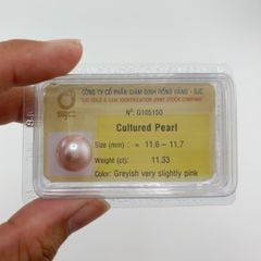 [Kèm Kiểm Định] Hạt Ngọc Trai Hồng Tím Pastel Tự Nhiên 11-12mm AAA VIP Cao Cấp MADAME HIEN PEARLS HT008