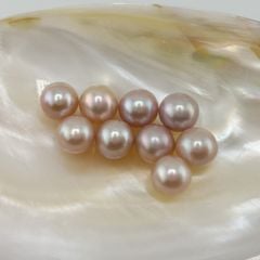 [Kèm Kiểm Định] Hạt Ngọc Trai Hồng Tím Pastel Tự Nhiên 10-11mm AAA VIP Cao Cấp MADAME HIEN PEARLS HT009