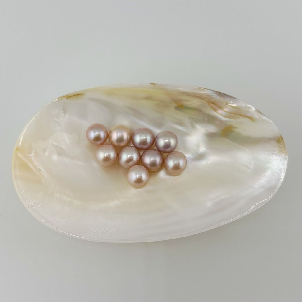 [Kèm Kiểm Định] Hạt Ngọc Trai Hồng Tím Pastel Tự Nhiên 10-11mm AAA VIP Cao Cấp MADAME HIEN PEARLS HT009