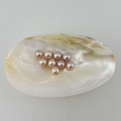 [Kèm Kiểm Định] Hạt Ngọc Trai Hồng Tím Pastel Tự Nhiên 10-11mm AAA VIP Cao Cấp MADAME HIEN PEARLS HT009