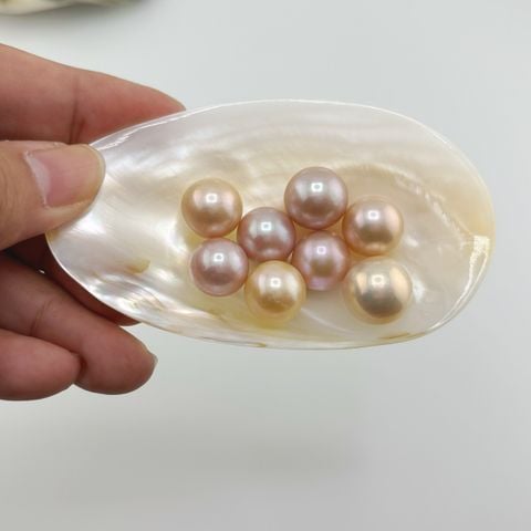 [Kèm Kiểm Định] Hạt Ngọc Trai Hồng Tím Pastel Tự Nhiên 10-11mm AAA VIP Cao Cấp MADAME HIEN PEARLS HT009