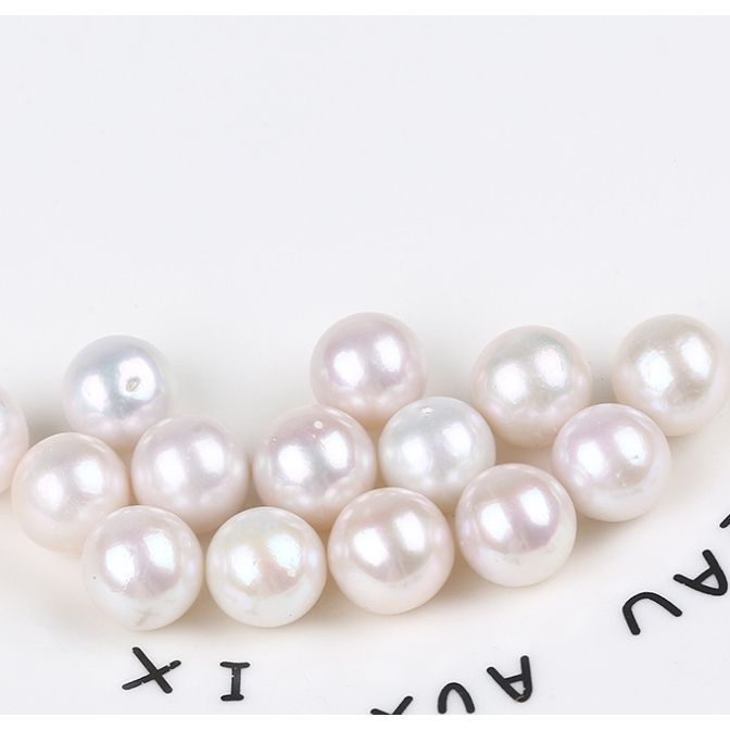Hạt Ngọc Trai tròn Edison Trắng 10-11mm Làm Phụ Kiện Trang Sức MADAME HIEN PEARLS HT017
