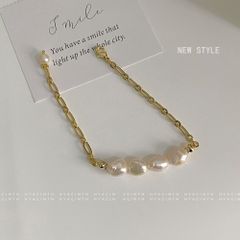 Vòng Tay Ngọc Trai Baroque Phối Xích Dài Ngắn Cách Điệu Cá Tính MADAME HIEN PEARLS Thời Trang Unisex Nam Nữ VTB036