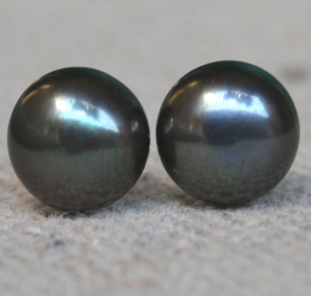 Bông Tai Ngọc Trai Nụ Lông Công 11-12mm Chuôi Bạc Ý s925 Thời Trang MADAME HIEN PEARLS Cho Nữ